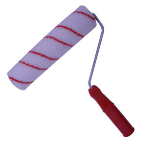 Rodillo en hilo microfibra raya roja